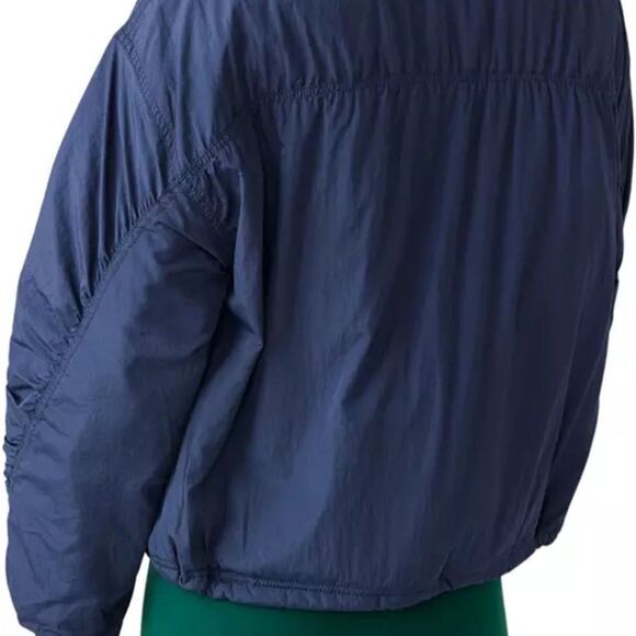 Free People Movement Off The Bleachers Coaches Jacket in Midnight Navy, XS $148 - Picture 6 of 10